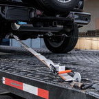 VULCAN Complete Axle Strap Tie Down Kit with Snap Hook Ratchet Straps - Silver Series Webbing - Includes (4) 22 and (4) 36 Inch Axle Tie Downs, and (4) 8' Snap Hook Straps