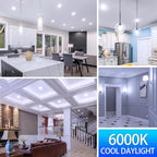 Energetic BR30 LED Recessed Light Bulb, 9W=75W, 6000K Cool Daylight, 900LM, Dimmable Ceiling Flood Light Bulb for Cans, CRI80+, 6-Pack