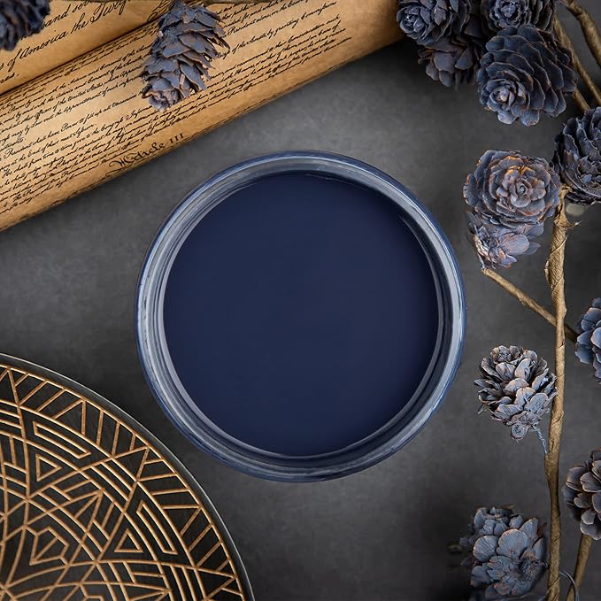 Dixie Belle Paint Company Chalk Finish Furniture Paint - In the Navy (1 Gallon - 128oz) - Matte Dark Navy Chic Chalk Mineral DIY Furniture Paint
