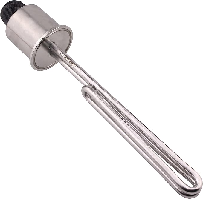 DERNORD 2 Inch (OD64) Tri-clamp 120V 1650W Foldback Heating Element Electric Water Heater with Low Watt Density