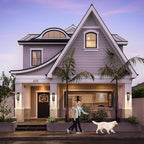 Dusk to Dawn Outdoor Wall Light with Built-in LED, 3 Adjustable Modes, All Aluminum Waterproof IP65 - Exterior Light Fixture for Porch, Garage, Front Door, House