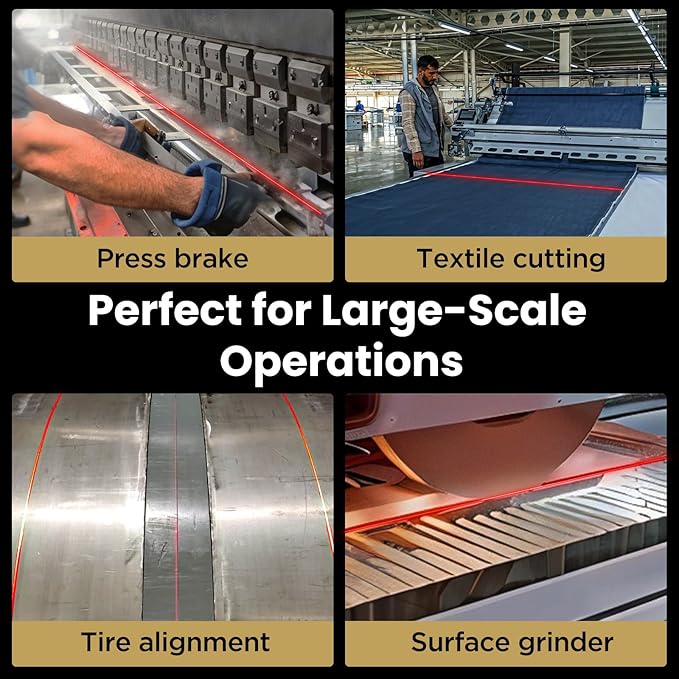 Laser Level ML-100 Red Line Generator for Indoor Large-Scale Cutting, Measuring, Alignment, Construction, Laser Projector, Waterproof, Type-C Charging, Magnetic Base, Class 1 product