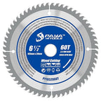 6-1/2-Inch 60-Tooth Circular Saw Blade,TCT ATB Framing Blade,20mm Bore(16mm Reduction Ring Included) for Wood Fast Cutting