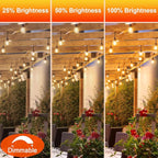 64 Pack LED S14 Replacement Light Bulbs, Shatterproof 1W Vintage Edison Bulbs for Outdoor Patio Backyard String Lights, Dimmable, E26 Screw Base, 2200K Warm White