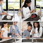 KRAUS Sellette Single Handle Spot Free Stainless Steel Pull-Down Kitchen Faucet with Deck Plate and Soap Dispenser, KPF-1680SFS-KSD-80SFS