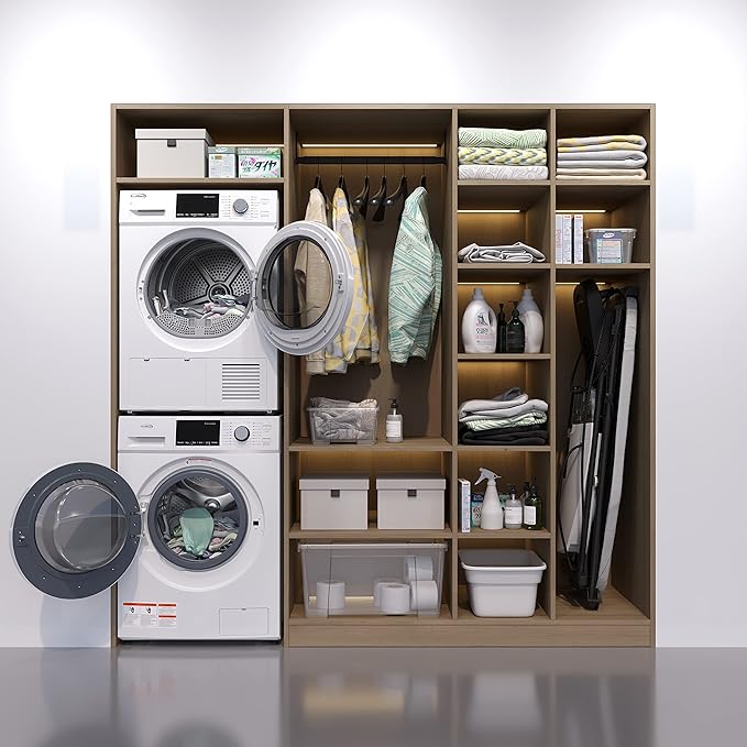 KoolMore FLW-3CWH Front Load Machine, 2.7 Cu. Ft, Space Saving Unit with 20-Minute Quick, 12 Washing Cycles, Quiet Inverter Motor [120V], Medium (24"), White