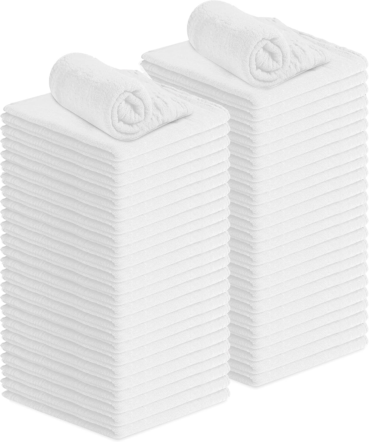 Avalon Towels Cotton Shop Rags – (Pack of 50) Size 12x14 Inches Cleaning Rags – Absorbent Shop Towels and Multipurpose Cleaning Towels for Automobiles, Industries, Garage and Homes (White)