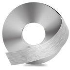 GSCIT Club Silver Edge Banding, 1 1/2 Inch x 25ft Aluminum Brushed Edge Banding PVC Edge Trim for Cabinet Repair Furniture