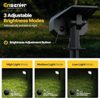Ensenior Solar Spotlights Outdoor, Brightness Adjustable 3000K LED Solar Garden Lights, 56 LEDs Solar Powered Landscape Lights, Auto ON/Off, Waterproof, for Yard/Garden/Pathway - 4 Pack