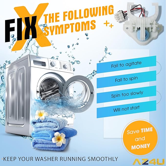 2025 New Upgraded for WH03X30517 GE Washer Mode Shifter Actuator & WH01X27538 GE Washer Belt & WH05X24185 Washing Machine Clutch & WH01X24434 Washer Spring Replaces AP7014559, WH05X25036, WH05X24435