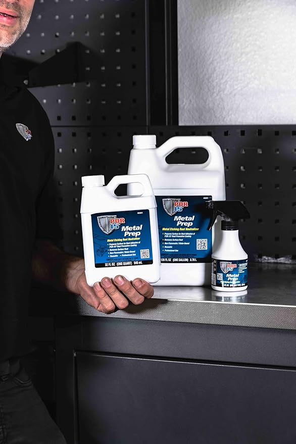 POR-15 Surface Preparation System - Cleaner Degreaser and Metal Prep, Non-flammable and Water-based, 128 Fluid Ounces, 1-gallon each
