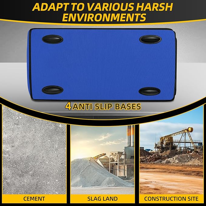 Tool Bag, Portable Tool Box Organizer Adjustable Shoulder Strap, Carry Tool Tote Heavy Duty Tool Storage Bag With Wide Mouth,Tool Bags for Men Mechanic EngineerGift - L, Blue & Black