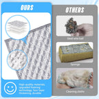 8 PCS Four-Layer Non-Scratch Multipurpose Steel Wire Dishcloths - Reusable Quick-Dry Odor-Free Scrub Cloths for Dishes, Kitchen Cleaning Cloths for Cookware, Sinks, Stove Tops(7.87X7.87)