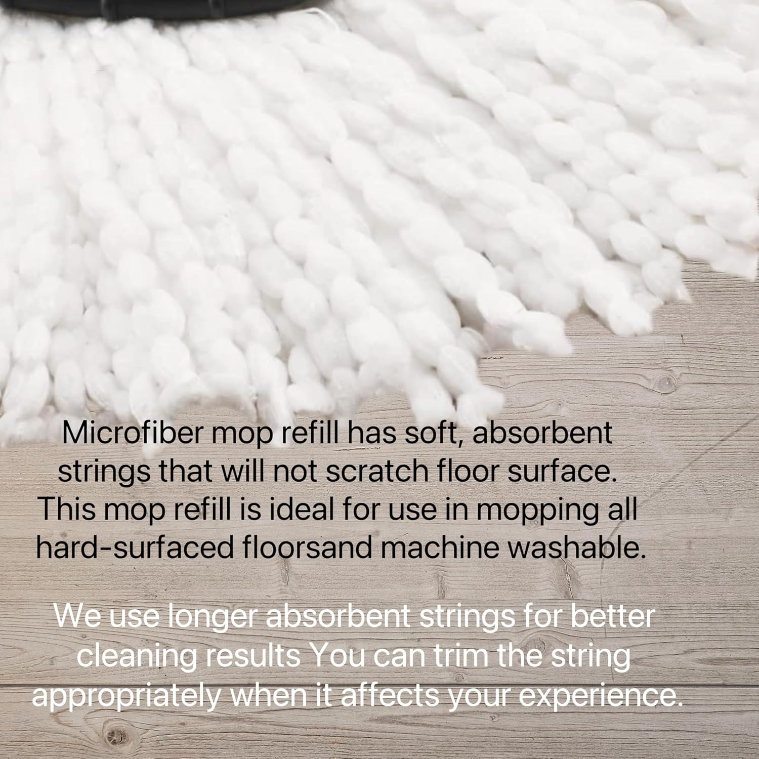 6 Pack Spin Mop Replacement Heads Compatible for Oceda EasyWring 1 Tank Bucket System, Microfiber Mop Replace Head Refills for Hardwood Floor Cleaning (Not for 2 Tank)