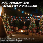 OHLECTRIC 10 Pack - S11 Ceramic Red Night Light Bulbs | Dimmable | 7.5W Incandescent Light Bulb with E26 Medium Base | 40 Lumens Brightness | 2700K Warm White Light for Home Illumination