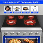 CT Copper Tailor 36 Inch Electric Range with Convection Oven,Freestanding Oven, 6.0 cu. ft. Capacity,in Stainless Steel