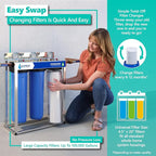 Express Water 2-Year Whole House Water Filter Set – 3 Stage Water Filtration Replacement Kit – Sediment, Coconut Shell Carbon High Capacity Cartridge Filters – 5 Micron Water Filter – 4.5” x 20” inch