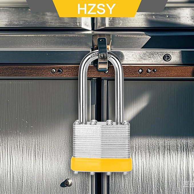 Padlocks Keyed Alike, Pack of 60, Laminated Steel Keyed Lock (1-9/16", 40mm), Padlocks with Same Key, Long Shackle, for Toolbox, Locker & StorageUnit or More