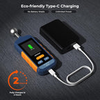 Pinless Wood Moisture Meter for Walls & Drywall | Digital Moisture Detector, Concrete Moisture Meter & Firewood Reader | GS130 USB-C Rechargeable Humidity Tester