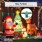 40FT Outdoor Extension Extension Cord for Halloween Christmas Inflatables with Multiple Outlets Green Electrical Cord with Multiple Plugs Outdoor Christmas Blow Up Decorations Light Extension Cords