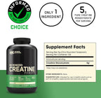 Optimum Nutrition Micronized Creatine Monohydrate Powder, Unflavored, Keto Friendly, 120 Servings (Packaging May Vary)