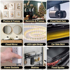 High Temp Resistant Heavy Duty Double Sided Tape Pro+ - Super Strong, Removable No Residue, Weatherproof - for Home, Outdoor, Automotive Use - 0.4" x 19.7 ft