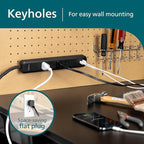 Philips 4-Outlet Surge Protector, 4ft Braided Cord, 1-USB-C, 1-USB-A, Extension Cord, Power Strip, for Home, School, or Office, 15W, 450J, Black, SPP3393B/37