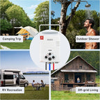 BSEED Propane Water Heater Tankless, 41,000 BTU, 1.58GPM 6L Outdoor Propane Gas Water Heater with Digital Display and Multi-Protection for Camping, RV, Boat, Cabins, White