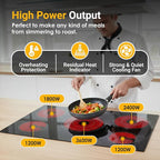 K&H 5 Burner 36 Inch Built-in Electric Stove Top Radiant Ceramic Cooktop Touch Control 240V 9600W CE36-10208