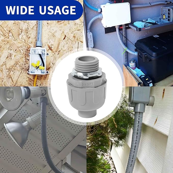 (3/4" Conduit Coupling 20 Pack) Yariwiz 3/4 Plastic Liquid Tight Conduit Coupling