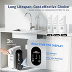 Frizzlife 600 GPD Reverse Osmosis Water Filtration System, 11 Stage Tankless Reverse Osmosis Water Filter, Under Sink RO Water Filter, 2:1 Pure to Drain, Reduces TDS, BPA Free, PX600