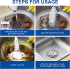 BELL BIRD Drain Opener,Powerful Unclogging,Crystal lye, Sodium hydroxide, Unclog drains, Bathroom sinks, Kitchen sinks, Shower pipes (3 PSC, Gram, 780)