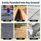 16 Inch Rebar Stakes (20 Pack) 1/2 Inch Diameter Galvanized Steel Ground Anchors Heavy Duty Anchoring Spikes for Speed Bump, Parking Curb and Tent