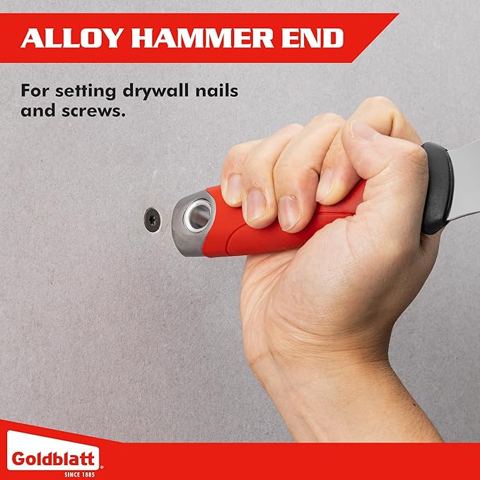 Goldblatt 9-in-1 Paint Scraper Tool, Heavy Duty Stainless Steel Putty Knife Scraper with Metal Hammer End, Multi-Use Painters Tool for Wood, Painting, Drywall