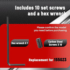 10-Pack 155023 Screw Kit Replacement for Moen | Carbon Steel Set Screw Kit | Includes Wrench for Kitchen Faucet Handle Repair & Faucet Replacement Parts