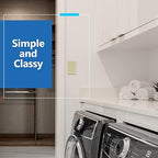 LIDER Minimalist Design Matte Finish Lighted Triple Switch with Screwless Wall Plate, Combination Frameless Decorator Switch with Locator Light, Ground Terminal Single Pole, 15A 120V, UL Listed, Ivory