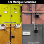 4pcs Combination Lock, 4-Digit Heavy Duty Combo Lock, Combination Padlock Outdoor Waterproof Gate Locks for Outdoor Fence, Locker, Sheds, Gym, Gate Hasps (4pcs, Short Shackle)