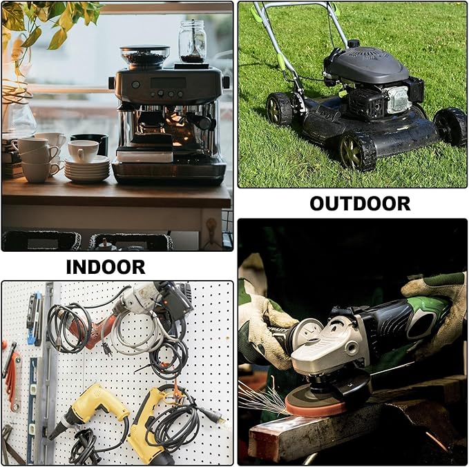 EP 15 Ft 14/3 SJEOW Heavy Duty Outdoor Extension Cord, Yellow 3-Outlet Power Cable with LED Lighted Plug, Water-Resistant for Indoor/Outdoor Use, Lawn, Garden, Appliances & Tools