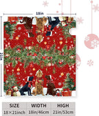 Christmas Retriever Dog Tree Magnetic Mailbox Cover Standard Size 21X18 Winter Covers Snowman Red Green Xmas Holiday Mailbox Letter Box Wraps Covers for Outside Garden Yard Outdoor Decorations