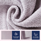 & PLUSH Microfiber Cleaning Cloth Roll - 50 Pack, Tear Away Microfiber Towels, 12" x 12", Reusable, Washable, Streak Free, Ultra Absorbent Dish Rags for Car, Home, Garage or Shop (Grey)