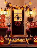 Abeja G40 Orange Replacement Bulbs,G40 Halloween Globe Light Bulbs, 5W Incandescent Glass Bulbs for Indoor Outdoor Patio String Lights,C7/E12 Base, 25 Pack