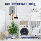 Westinghouse 11kW 240V Tankless Water Heater Electric, Up to 2.56 GPM, 1-3 Point of Use Hot Water, Work with Alexa & Google Home, ETL Certified, IPX4，Gray