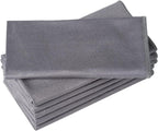 6 Pack Microfiber Glass Cleaning Cloth, 16 Inch X 16 Inch, Lint Free Quickly Clean Window, Glasses, Windshields, Mirrors, and Stainless Steel, Grey