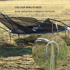 AAGUT 12 Inch Trampoline Stakes 6 Pack 3/8" U Shaped Rebar Ground Anchors Heavy Duty High Winds Galvanized Steel Trampolines Accessories for Swing Set, Camping, Soccer Goal, Huge Garden Decoration