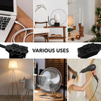 HBN Extension Cord, 3-Pack 3FT Black, 2 Prong Indoor Extension Cord 16/2 SPT-2, 13A, 1625 W, 3-Outlet Extension Cords for Home/Office Use