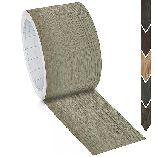 GSCIT Club Wood Grain Repair Tape, 2.4 inch X 15ft Self Adhesive Silver Walnut Grain Repair Patch for Tables, Chairs, Baseboards, Doors, Windows, Floors, Handicraft DIY.