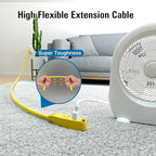K KASONIC - 50-Feet 3 Outlet Extension Cord, UL Listed, 16/3 SJTW 3-Wire Grounded, 10 Amp 125 V 1625 Watts, Multi-Outlet Indoor/Outdoor Use, Yellow