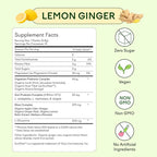 Feel Goods Gut Guardian, Prebiotic & Probiotic Powder, Sugar Free, Organic Fiber, Organic Herbs for Bloat, Gut Health Support, Digestive Health for Men & Women, Non GMO, Vegan | Lemon Ginger, 15 Count