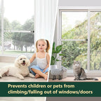 Window Security Bars Adjustable, Window Bars Security Inside Vertical, Heavy Window Ac Lock Bar with Rubber Feet for Up and Down Windows, 17-33 inch Double Hung Window Stopper -4 PCS Patented