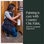 Country Chic All-in-One Chalk Paint for Furniture, Cabinets, Home Decor, Eco-Friendly, Matte Finish, Built-In Primer & Top Coat for Wood, Metal - Envious (Green) - Pint 16 oz (475 ml)